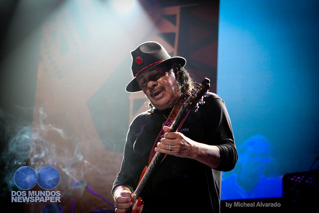 Carlos Santana in Concert at Sprint Center.  Photo By Michael Alvarado.